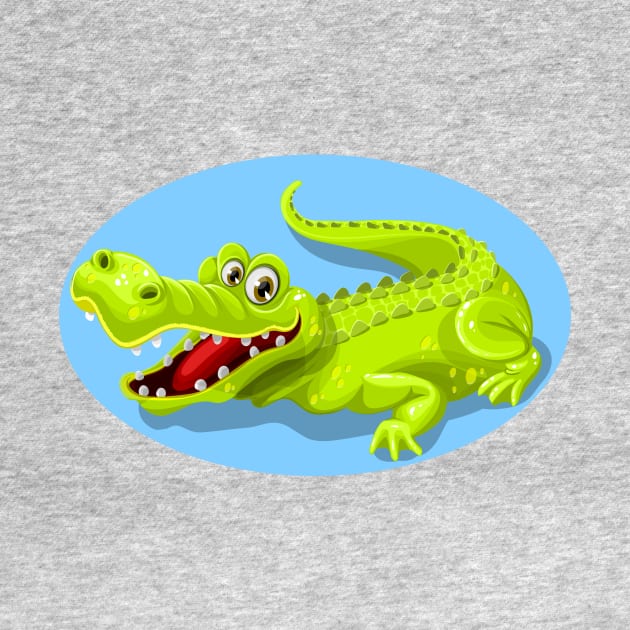 Cartoon Crocodile Vector Design by PatrioTEEism